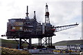 HU4545 : Decommissioned oil rig at Dales Voe, Lerwick by Mike Pennington