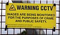 CCTV warning sign at entrance to Hillcrest Research Station