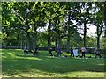 Exercise class, Menston recreation ground