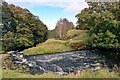 Weir on River East Allen near Burn Foot