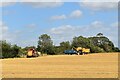 TM1852 : Harvest time near Witnesham by Simon Mortimer