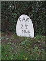 Modern milestone on the A148, Dunton Patch