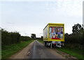 Colourful trailer parked beside National Cycle Route 1