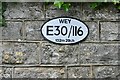 ST6129 : North Barrow: Railway bridge identification number by Michael Garlick