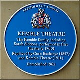 SO5039 : Blue plaque on site of Kemble Theatre by Philip Halling