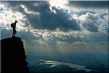 SK0061 : On a summit outcrop, Hen Cloud by Julian Paren