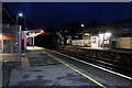 Night-time on Totton station platform