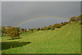 SK1471 : Rainbow at Priestcliffe, Derbyshire by Andrew Tryon