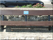 SY6879 : A 'happy to chat' bench by Neil Owen