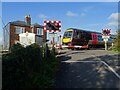 SO8947 : A Cross Country train on a level crossing by Philip Halling