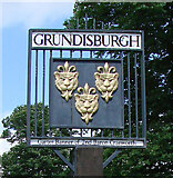 TM2250 : Grundisburgh village sign by Adrian S Pye