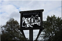 TM2443 : Brightwell village sign by Adrian S Pye