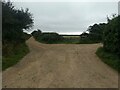 The lane to Trenowin Farm is to the right