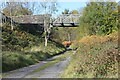 SO1202 : Footbridge over former railway trackbed by M J Roscoe