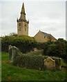 Overgrown gravestones