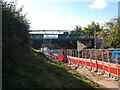 Construction site for new cycleway bridge, Whipton, Exeter