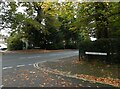 Looking from Woodlands Road, across the B382 towards Fairford Close