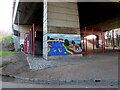 Mural on a bridge support south of Egerton Street, Runcorn