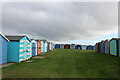 TM2430 : Hemmed in by Beach Huts, Dovercourt by Chris Heaton