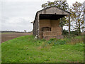 Footpath past barn, near Tillingham Hall, West Horndon