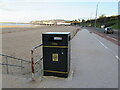 Litter and dog waste bin on the Promenade, Colwyn Bay