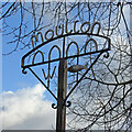 TL6964 : Moulton village sign by Adrian S Pye