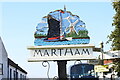 TG4518 : Martham village sign by Adrian S Pye