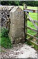 Inscribed gatepost at Haugh Field Farm