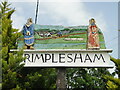 TF6403 : Crimplesham village sign by Adrian S Pye