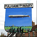TM2185 : Pulham St. Mary new village sign by Adrian S Pye