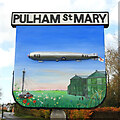 TM2185 : Pulham St. Mary village sign by Adrian S Pye