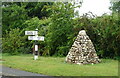 Fingerpost and cairn on Main Road, Belchford