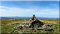 SJ0631 : Summit cairn at Moel Sych with Snowdonia beyond by Colin Park