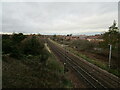 The East Coast Man Line north of Clay Lane Bridge