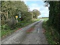 SJ9738 : No parking sign, on the track to Wastegate Farm by Christine Johnstone