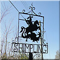 TM1583 : Shimpling village sign by Adrian S Pye