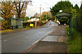 Two bus shelters alongside the main road through Ponthir, Torfaen