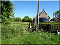 Field entrance and footpath off Sloothby High Lane