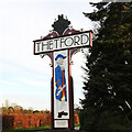 TL8682 : Thetford town sign by Adrian S Pye