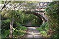 TQ5816 : Horbeech Lane Bridge & Milepost by N Chadwick