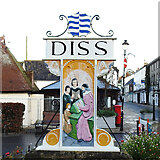 TM1179 : Diss Town Sign by Adrian S Pye