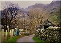 Approaching the A4086 on the Fron Road, Nant Peris