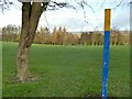 Marked footpath across Otley golf course