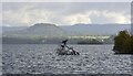 NS4385 : Cormorants on Loch Lomond in front of Duncryne Hill by Mags49