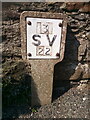 Sluice valve marker on Henbarc Road, Bethesda