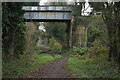 SU3428 : Bridge over former railway, now the Test Way by David Martin