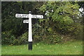 Old roadsign, Steel Cross