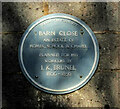 Blue plaque, Barn Close, Barton