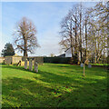 TL4945 : Hinxton: the east end of the churchyard by John Sutton
