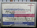 Information board outside Crickhowell Evangelical Church